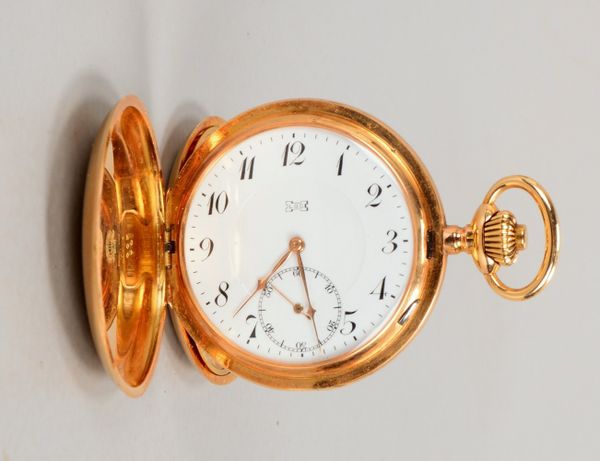Herren-Taschenuhr, Chopard, Sprungdeckel, 585 Gold-Gehäuse/'20007', 3x Golddeckel
