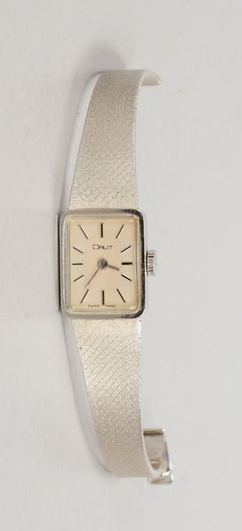 Damenarmbanduhr Orlit, 333 WG-Gehäuse und Armband/Schließe unvollständig, mit Handaufzug - Funktion