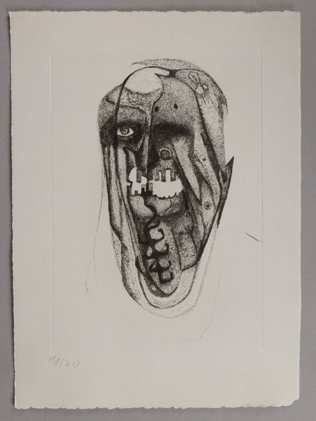 Oehlen, Albert, 'Begrabt diese Mappe an der Biegung des Flusses, I', Rad. (1983), Aufl.: 20 Ex.