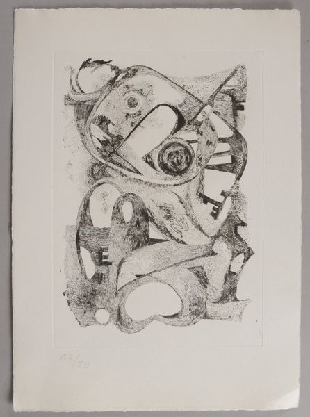 Oehlen, Albert, 'Begrabt diese Mappe an der Biegung des Flusses, II', Rad. (1983), Aufl.: 20 Ex.