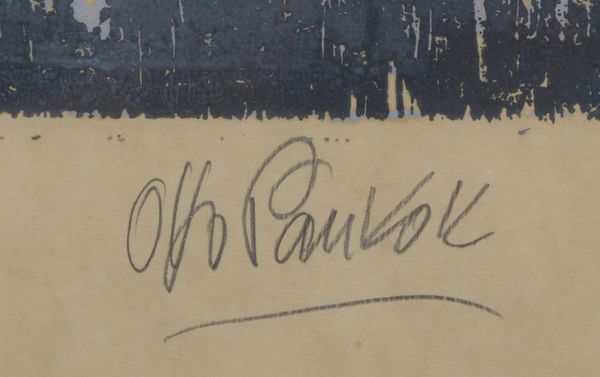 Pankok, Otto, 'Mädchen', 2-farbiger Holzschnitt, unten rechts bleisign.