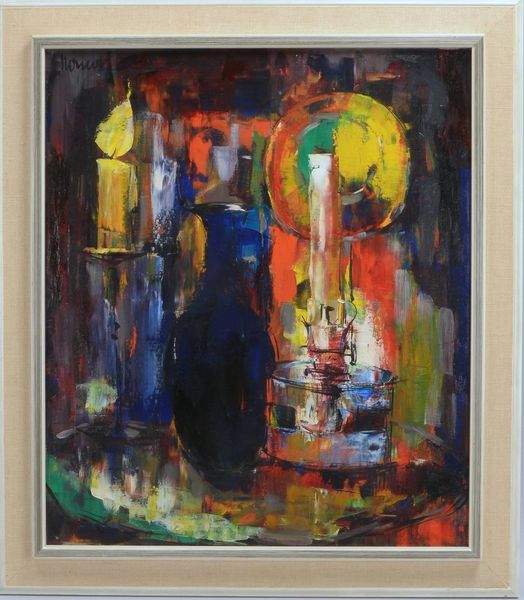 Nowak, Hans (1922 - 1996), 'Tischstillleben', Öl/Lw, oben li. signiert