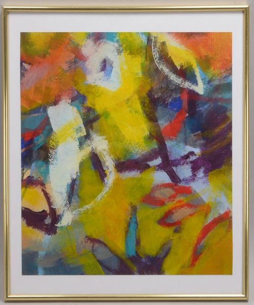 Schmidt, A.(?), 'Farbkomposition', Acryl/Malpappe, unter PP hinter Glas