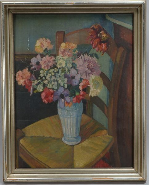 Gemälde, 'Sommerstrauß in Vase', Öl/Lw, oben links signiert/dat. (19)'27'