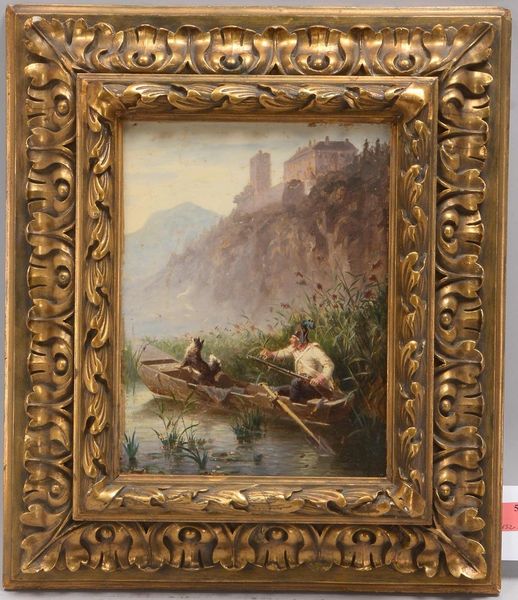 Naumann, Karl Georg (zugeschrieben, 1827 - 1902), 'Sonntagsjäger', Öl auf Holz/gerahmt, unsigniert