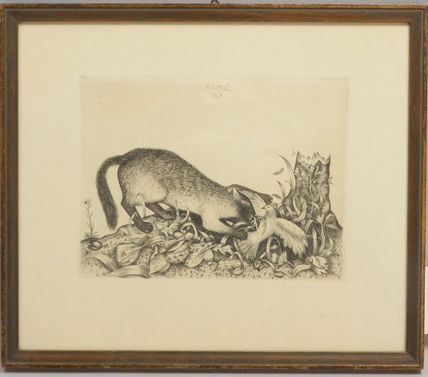 Dufy, Raoul (1877 - 1953), 'Raubkatze und Vogel', Radierung, sign./num. '969'