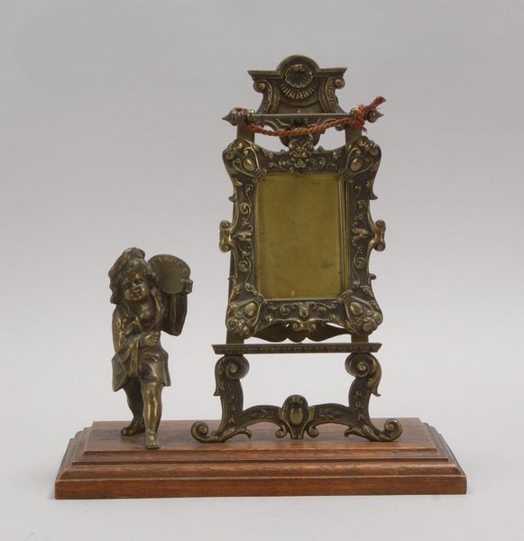 Bronze (Gründerzeit), 'Knabe mit Malerpalette vor Rahmen auf Staffelei'