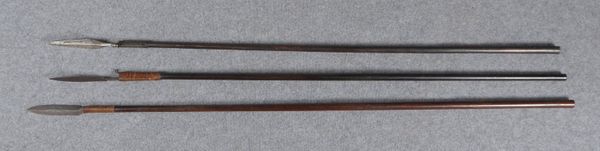 Sumpitan-Konvolut (Dayak, Borneo), Lanze und Blasrohr in einer Waffe, 3 Stück