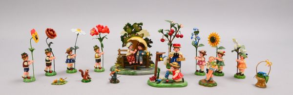 Hubrig (Erzgebirge), Konvolut 'Blumenkinder', versch. Ausführungen