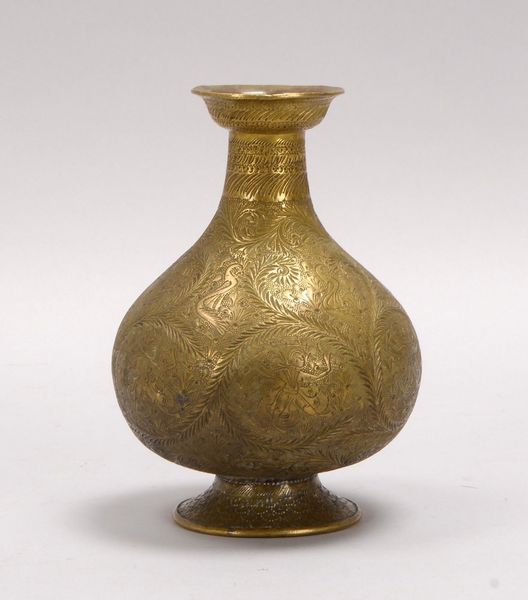 Bronzevase (Thailand/Burma-?), florale/figürl. Ziselierung; Höhe 17,5 cm
