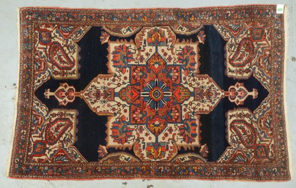 Malayer (Dorf Agh Bolagh/Iran), antik, Wolle auf Wolle, mittelfeine Kn., mit Abrasch