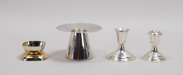 Wilkens, 4x Tischkerzenleuchter, 835 Silber/Sterlingsilber, versch. Ausf. - gefüllt!