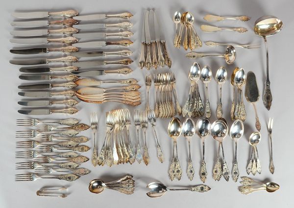 Tafelbesteck, 90er Auflage, Ostfriesenmuster, diverse Besteck- und Vorlegeteile