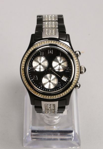 Jette Joop, Designer-DAU/Chronograph, Stahl, Armband mit Faltschließe, in orig. Box - neuw.