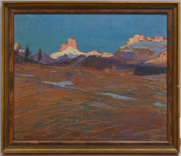 Solero, Pio, 'Italienische Gebirgslandschaft', Öl auf Platte, unsign., verso bez.
