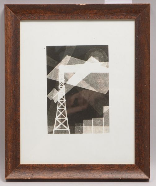 Nerlinger, Oskar, 'Nachtflug', Silbergelatine auf Fotopapier, sign., hinter Glas