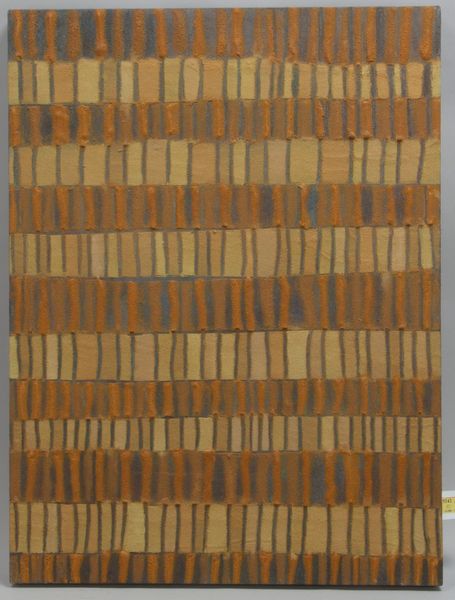 Sand-Strukturbild, Erde auf Nesselstoff, unsigniert; Maße 80 x 60 cm