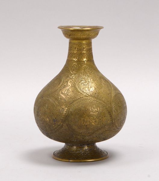 Bronzevase (Thailand/Burma-?), florale/figürl. Ziselierung; Höhe 17,5 cm