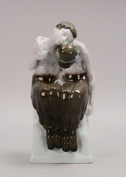 Rosenthal/Selb-Bavaria, Figurengruppe, 'Schlafende Faune', 'K 174', Entw. A. Caasmann