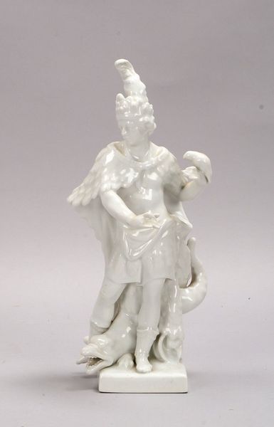 KPM, Weißporzellan-Figur, 'Amerika', Entwurf: Chris Meyer (1769) - selten!
