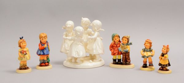 Goebel, kl. Slg. Hummel-Figuren, versch. Größen und Ausführungen, 6 Stück