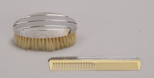 Haarpflege-Set, 800 Silber, 3-tlg.: kl. Kamm, mit Bürste, in orig, Schatulle