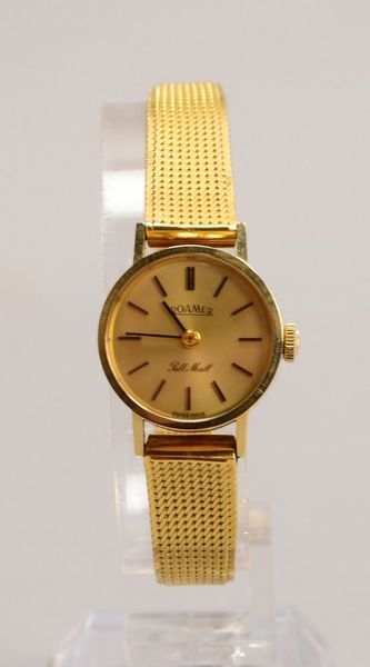 DAU 'Roamer', 585 GG-Gehäuse an 750 GG-Armband, Handaufzug - läuft an; Gew. 32 g