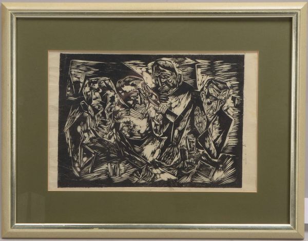 Kirchner, E. L. (zugeschr.), 'In der Kneipe', Holzschnitt auf Japan/ger., unsign.