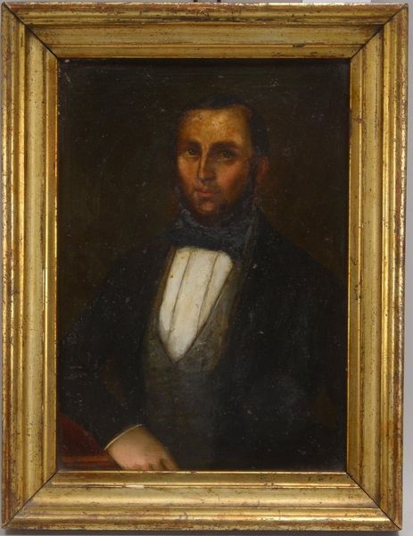 Gemälde, 'Herrenportrait', Öl auf Metall/gerahmt, unsigniert; Maße 35,5 x 25,5 cm