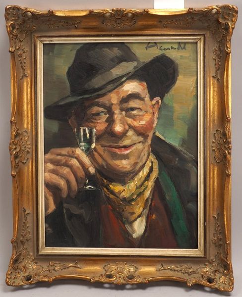 Haerendel, Harry, 'Der Trinker', Öl/Lw, oben rechts signiert; Maße 40 x 30 cm