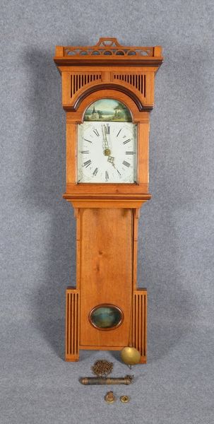 Wanduhr/Friesenuhr, Eichengehäuse, Messing-Räderwerk mit Schlag auf Glocke