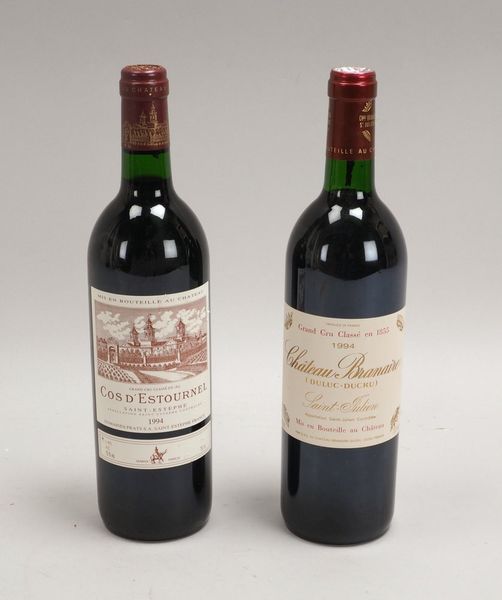 Sammler-Rotweine: Cos d'Estournel, St.-Éstèphe GCC, 1994; Chât. Branaire, St.-Julien GCC, 1994