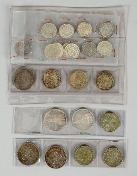 Münzsammlung ('Deutsches Reich'), 1905 - 1939, 'Mark' und 'Reichsmark', 31 Münzen