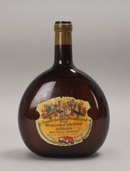 Sammler-Rotwein, 1 Fl./3l-'Bocksbeutel': Wertheimer Tauberklinge, Franken, 1988
