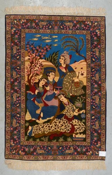Isfahan, Korkwolle auf Seide, sehr feine Kn., ca. 820.000 Kn./qm, insges. guter Zust.