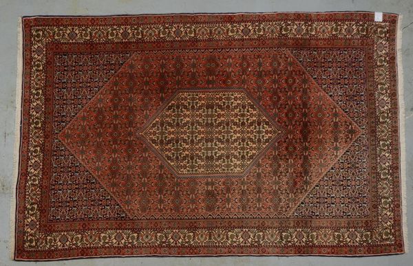Bidjar Tekab, mittelf./feine Kn., ringsum kompl., mit Abrash, dichter hoher Flor, guter Zust.