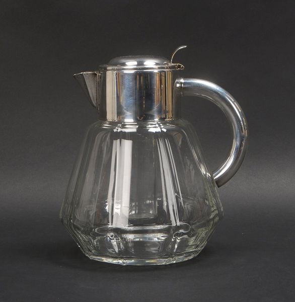 Kalte Ente, versilberte Metall-Montierung mit Glaseinsatz; Höhe 26 cm