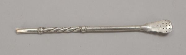 Trinkhalm für Mate-Tee, 800 Silber; Länge 21 cm, Gewicht 38 g