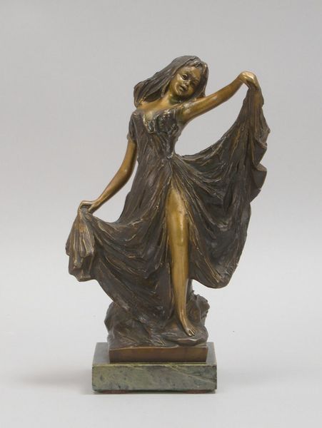 Bronzeskulptur, 'Tänzerin', verso sign., Figur auf Marmorsockel; Höhe 24 cm