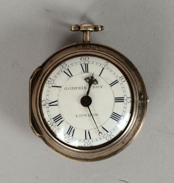 Spindeltaschenuhr, Silber-Gehäuse/Übergehäuse, arab. und röm. Ziffern, ungeprüft