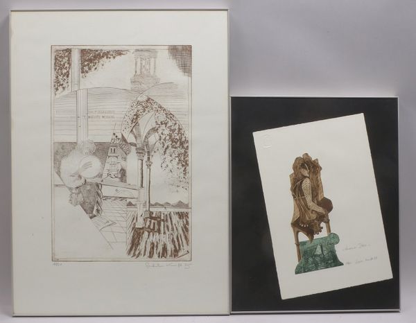 2 Radierungen, jeweils sign./dat.: 'Lehrstück', Aufl. '12/21', und 'Verdener Blatt', Aufl. '11/49'