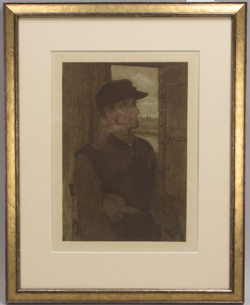 Mackensen, Fritz, 'Jan van Moor', Farbradierung, unter PP hinter Glas ger.