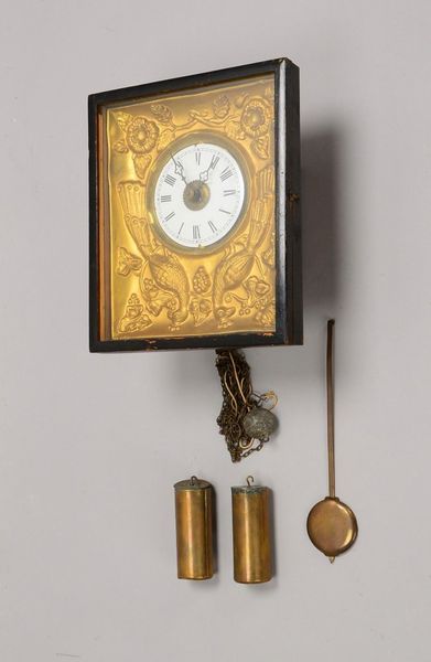 Schwarzburger Wanduhr, verglast, Pendel und Gewichte anbei - Fkt. nicht gepr.