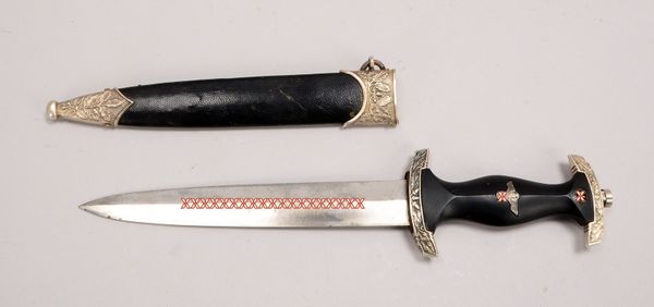 Sammler-Dolch ('D. R.'), Replik/Sammleranfertigung; Länge/mit Scheide: 37 cm