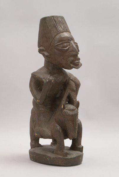 Holzskulptur (Afrika), 'Häuptling auf Esel'; Höhe 46 cm