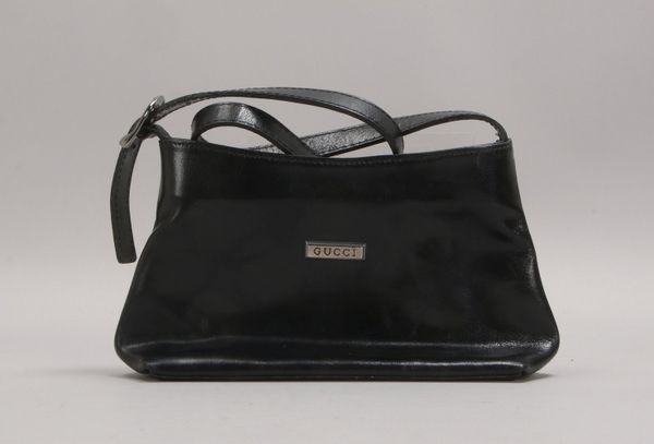 Gucci, Damenhandtasche/Theatertasche, schwarzes Echtleder, gepflegter Zustand