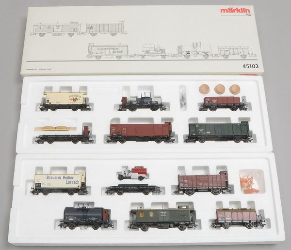 Modelleisenbahn-Sammlerzub., Märklin, 'Spur H0': Sets '45101'/'45102', neuw. - in OVP