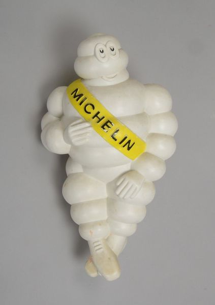 Sammler-Werbefigur, 'Michelin-Männchen', weißer Kunststoff - mit Montage-Option