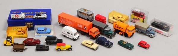 Modellfahrzeuge, überw. Wiking/Schuco; sowie 1 Matchbox-'Cooper', Metallausf.
