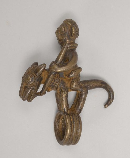 Figürlicher Anhänger, Bronze, 'Reiterfigur'; Höhe 11 cm